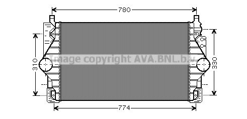 AVA QUALITY COOLING Интеркулер VW4246